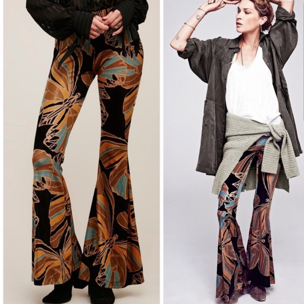 Free People Velvet Bell bottoms